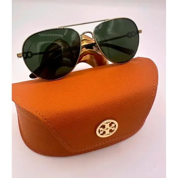 Tory Burch Aviator Sunglasses (330171) with Case - Picture 1 of 8